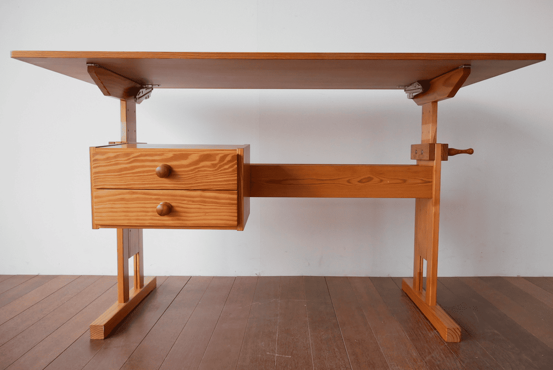 デスク/リノリウム/パイン材/製図用【2401-0478】 - 北欧家具