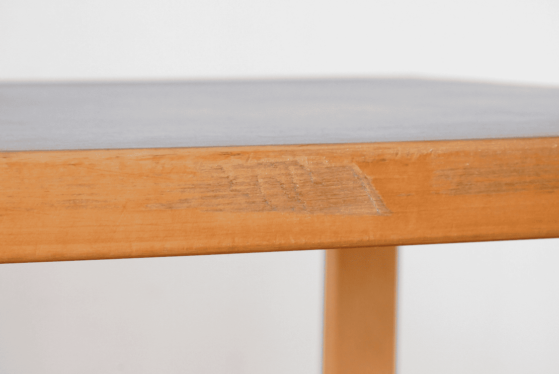 ダイニングテーブル/アルヴァ・アアルト/青リノリウム【2408