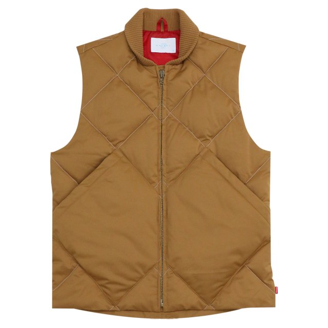 WHIMSY / REFLECTIVE QUILTED DOWN VEST CAMEL