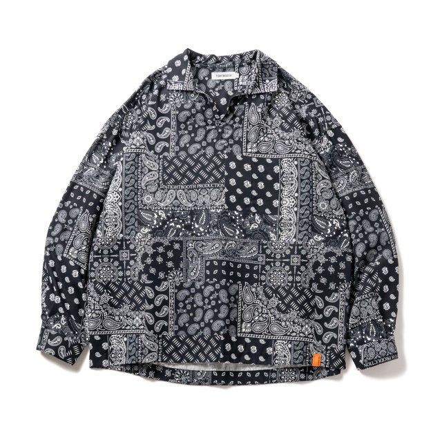 TIGHTBOOTH / PAISLEY L/S OPEN SHIRT BLACK