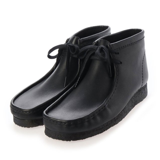 CLARKS / WALLABEE BOOT BLACK LEATHER