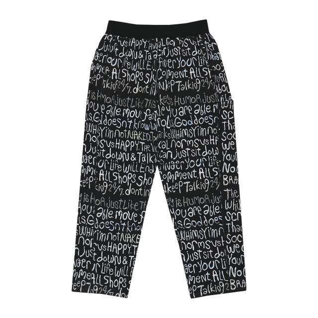 WHIMSY / CLAY LETTER SWEAT PANT BLACK
