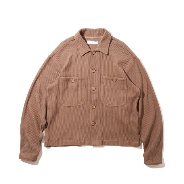 DIASPORA SKATEBOARDS / KNIT POLO COLLAR CARDIGAN MOCHA