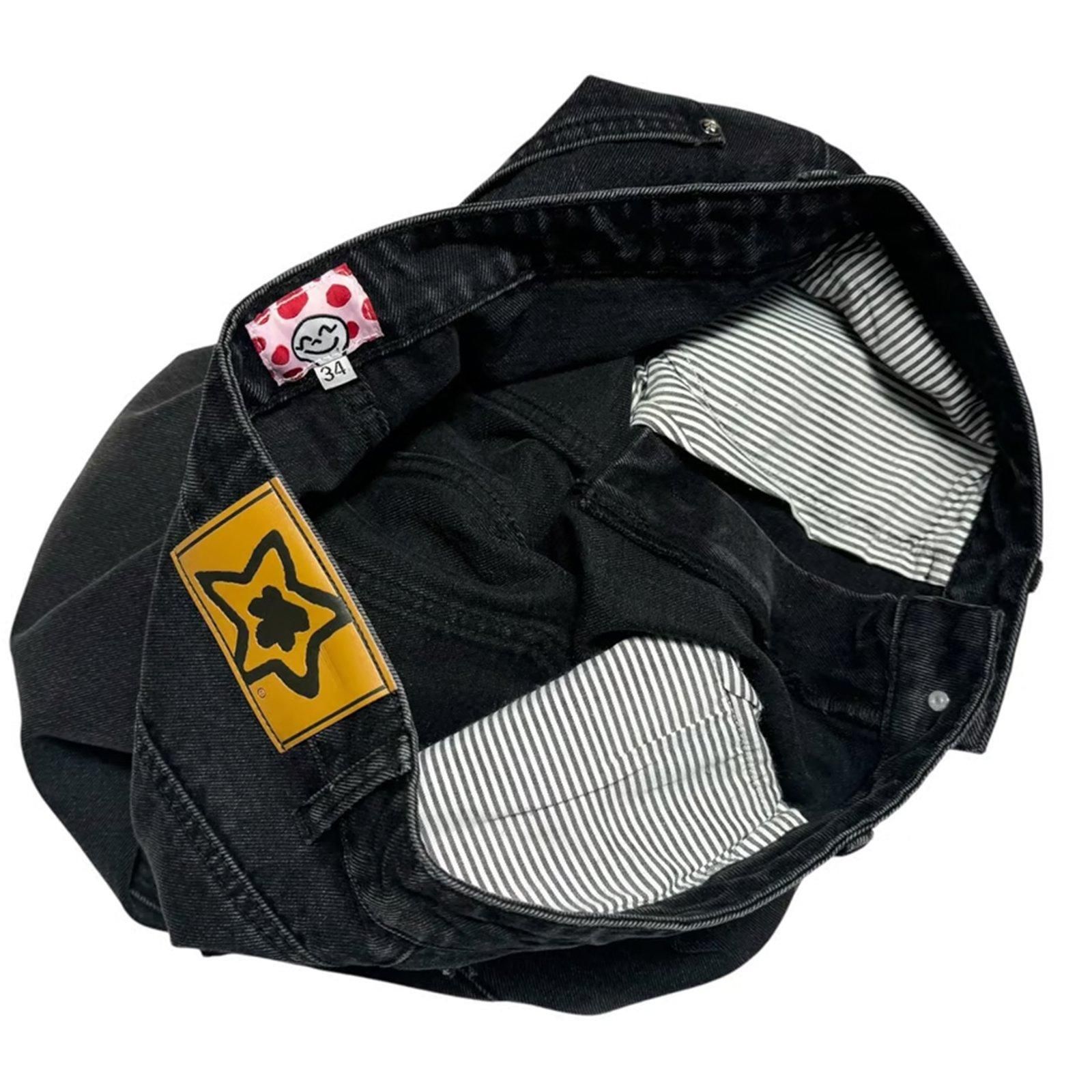 【きれいめファッション51選】上品さと清潔感をキープし STAR COFLO - BLACK JEANS STAR KNEE DOUBLE / TEAM パンツ