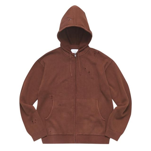 WHIMSY / TRADEMARK KNIT HOODIE BROWN