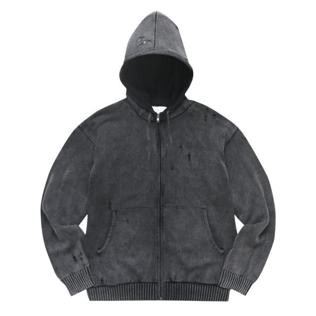 WHIMSY / TRADEMARK KNIT HOODIE BLACK