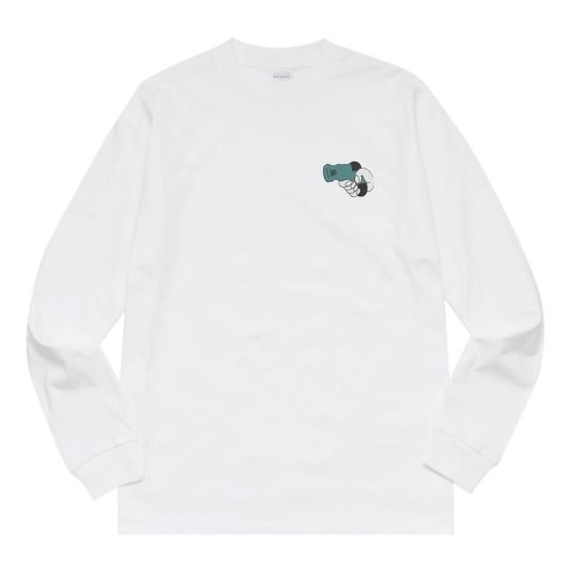 WHIMSY / SOCKS GUN L/S TEE WHITE