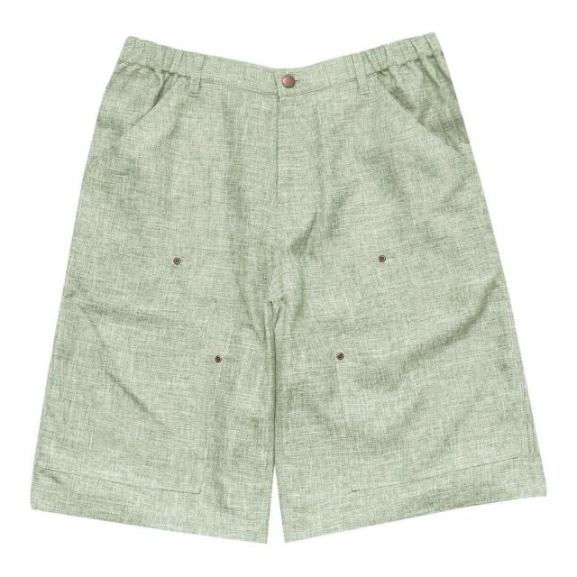 WHIMSY / LINEN PAINTER BAGGY SHORT MINT
