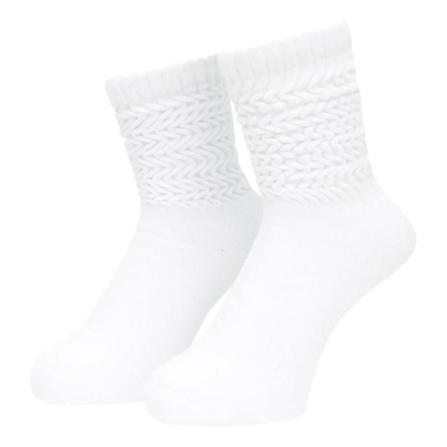 WHIMSY / LOOSE GAUGE RIB SOCKS WHITE