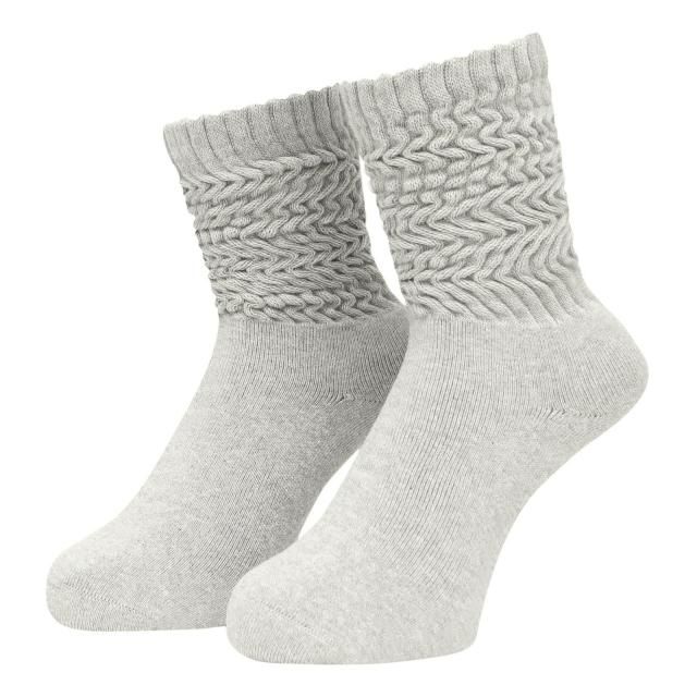WHIMSY / LOOSE GAUGE RIB SOCKS GREY