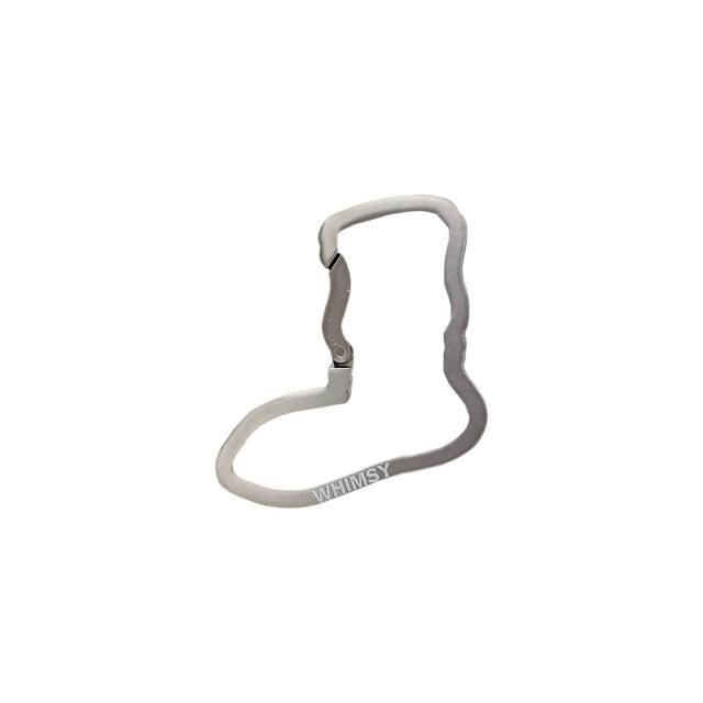 WHIMSY / SOCKS LOGO CARABINER SILVER