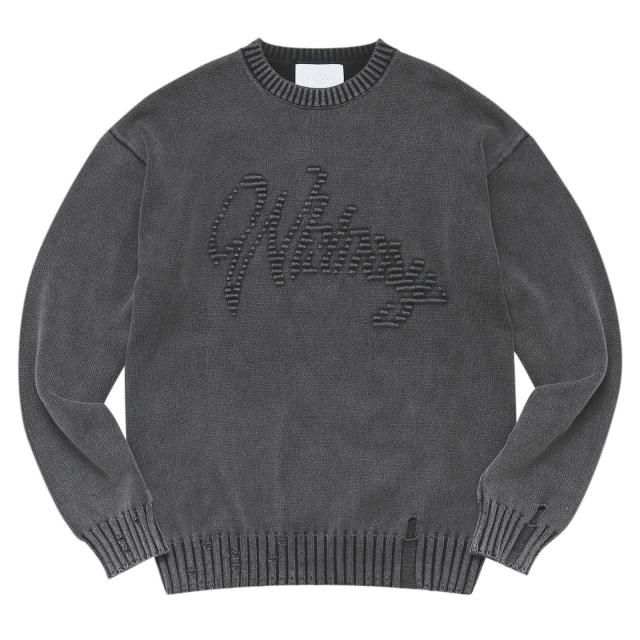 WHIMSY / FADED EMJAY SWEATER BLACK