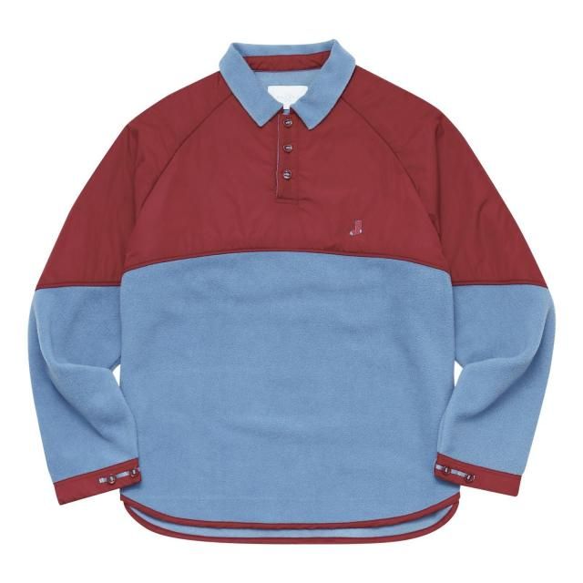 WHIMSY / FLEECE RAGLAN POLO CARMINE