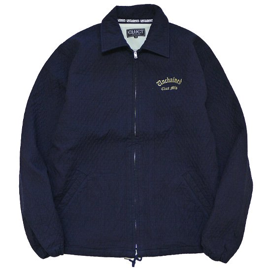 soldout! / 17秋 / #02481 [INDIGO DIAMOND COACH JACKET] ◇ CLUCT[クラクト] ダイヤ柄コットン コーチジャケット/Indigo - HOOD