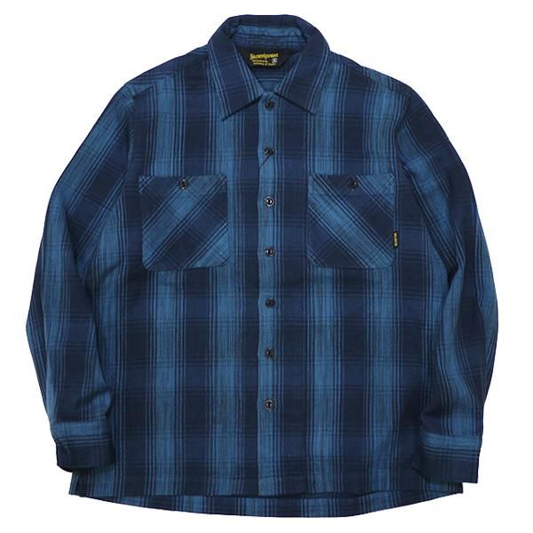 soldout! / 19秋冬 / OL-047-019 : HEAVY NEL SHIRTS -ombre- ◇ BLUCO