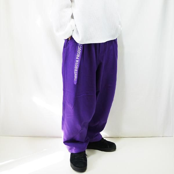 美品21AW TIGHTBOOTHタイトブース TBPR BALLOON PANTS ベルテッド バルーン パンツ ワイドシルエット パープル