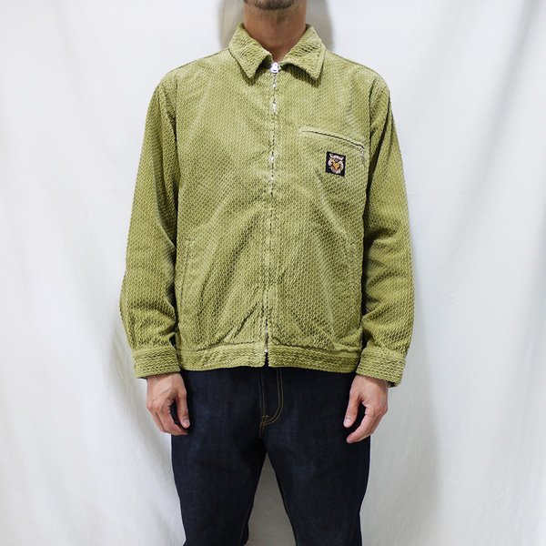 SALE 30%OFF! _ Msize CL-21AW018 Dobby corduroy work jacket ◆ CALEE :  ドビーコーデュロイワークジャケット Tee Green - HOOD