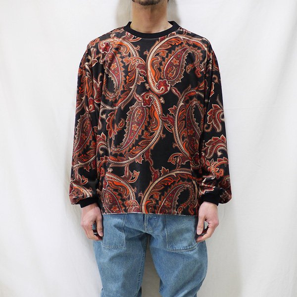 soldout! _ 2022春夏 SS22-SW03 PAISLEY VELOR LONG SLEEVE 