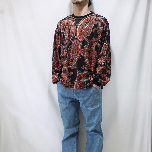 soldout! _ 2022春夏 SS22-SW03 PAISLEY VELOR LONG SLEEVE