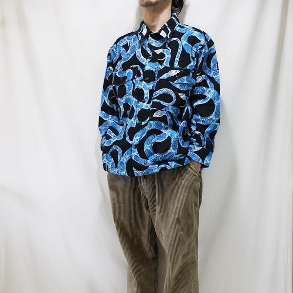 ベンチ 収納付 希少 CALEE\nL/S\nSNAKE PATTERN SHIRT | irai.co.id