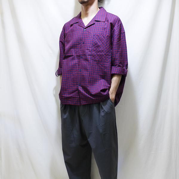 Msize _ TBPR 2022夏 SU22-S01 PLAID ROLL-UP SHIRT ◇ TIGHTBOOTH 