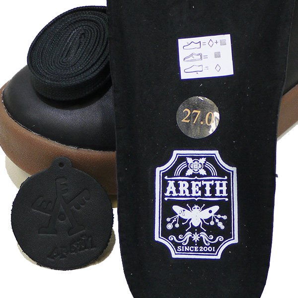 26.0,27.0,27.5cm _ 2022late [ II ] ◆ AREth アース :  レザーミドルカットスニーカー,スケートシューズ