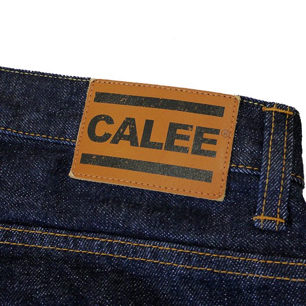 32inch _ 定番 Vintage reproduct tapered denim pants ◆ CALEE キャリー :  テーパードデニムパンツ(ワンウォッシュ) Indigo blue - HOOD