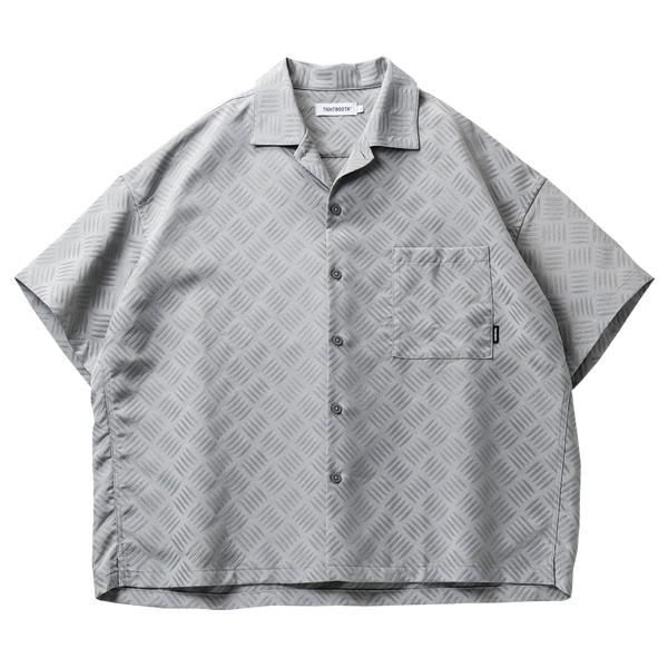 Msize _ TBPR 2023春夏 SS23-S02 CHECKER PLATE SHIRT ◆ TIGHTBOOTH タイトブース :  半袖チェッカープレート シャツ Gray - HOOD