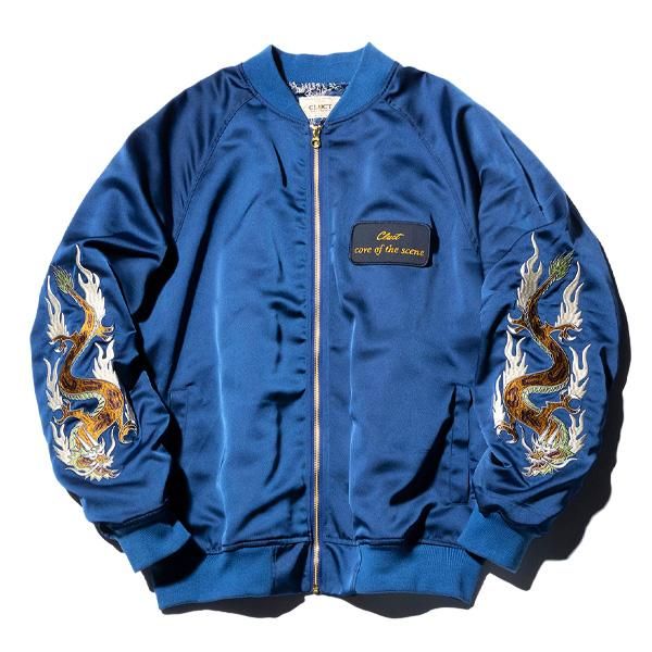 た*こ様 CLUCT CHICO JACKET ブルー L Lsize _ #04653 CHICO JACKET ◇ CLUCT クラクト : MA-1ドラゴン