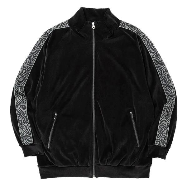 soldout! _ CL-23AW040 VELOUR TRACK JACKET SPIRAL JACQUARD soldout! _ CL-23AW040 VELOUR TRACK JACKET SPIRAL JACQUARD