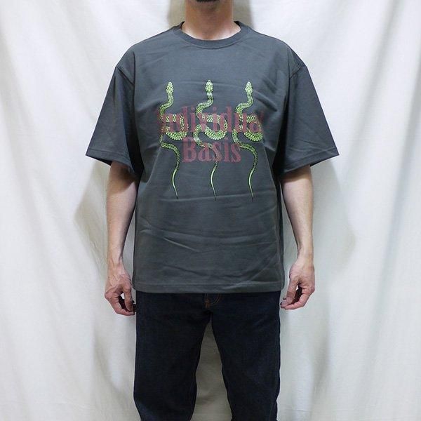 【数量限定品】CALEE キーネック　半袖シャツ　スキッパー　スネーク　24ss CALEE - ALLOVER SNAKE PATTERN SH ＜EXCLUSIVE＞ (BLACK