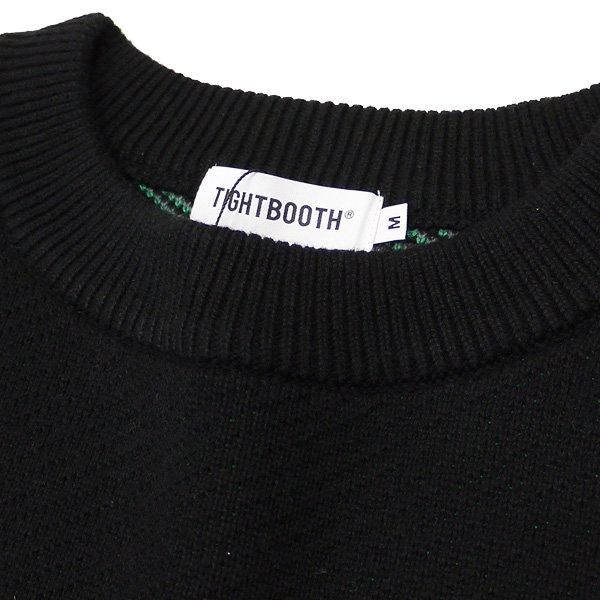 TIGHTBOOTH SPLICE KNIT SWEATERタイトブース黒ニット TIGHTBOOTH SPLICE KNIT SWEATERタイトブース黒ニット