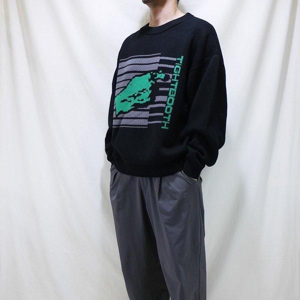 TIGHTBOOTH SPLICE KNIT SWEATERタイトブース黒ニット SPLICE KNIT SWEATER - TIGHTBOOTH® タイトブース オフィシャル