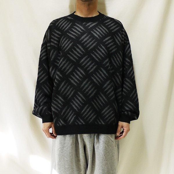 soldout! _ TBPR FW24-KN01 CHECKER PLATE MOHAIR SWEATER soldout! _ TBPR FW24-KN01 CHECKER PLATE MOHAIR SWEATER
