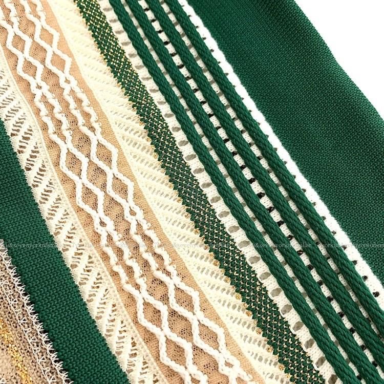 Mame Kurogouchi マメクロゴウチ ネットストライプニットドレス ワンピース グリーン 1 Mmss Kn032 Mame Kurogouchi マメクロゴウチ ネットストライプニットドレス ワンピース グリーン 1 Mmss Kn032