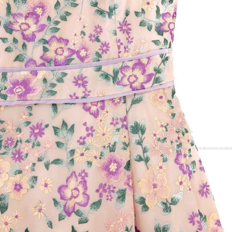 TOCCA トッカ NEMOPHILA GARDEN ドレス 花柄刺繍 ワンピース ピンク 2 OPTOYM0400