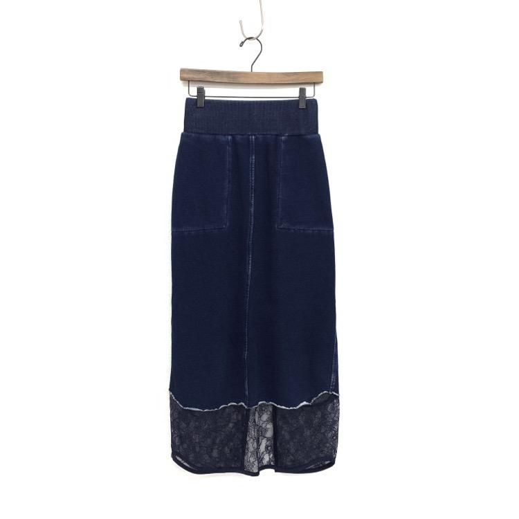 Mame Kurogouchi ޥ᥯ Denim Jersey skirt 졼ǥ˥ॸ㡼  ֥롼 1