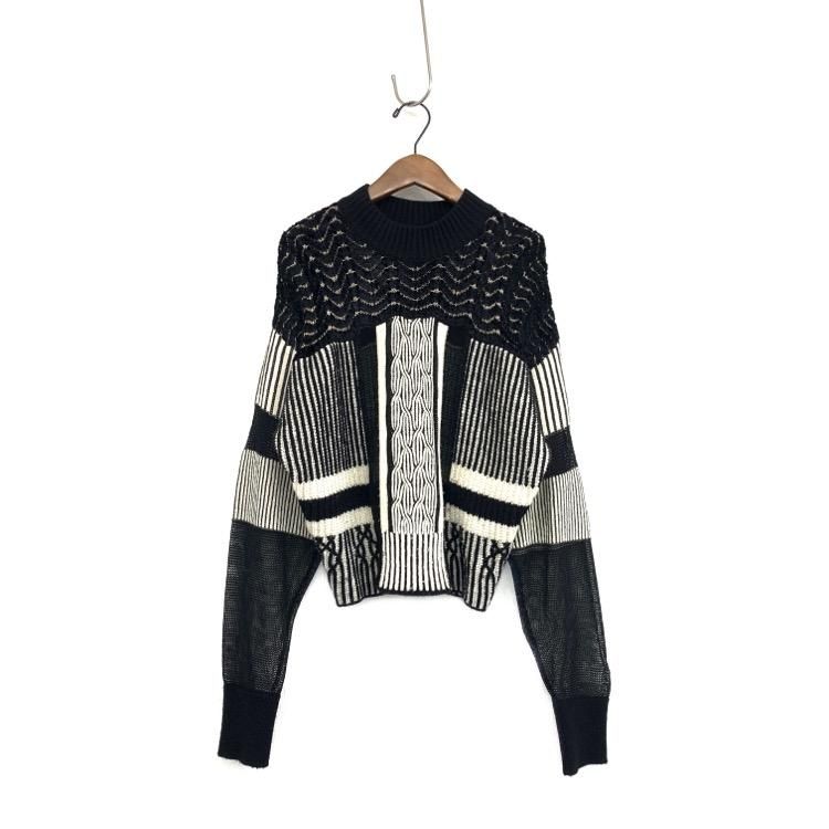 Mame Kurogouchi マメクロゴウチ Plating Mole Knit Sweater ブラック ...