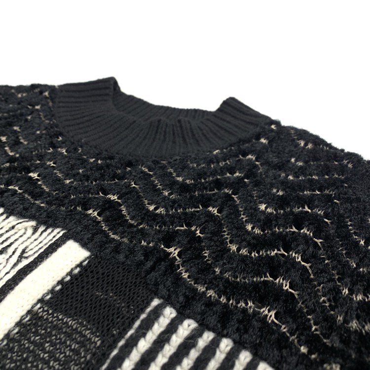 Mame Kurogouchi マメクロゴウチ Plating Mole Knit Sweater ブラック ...