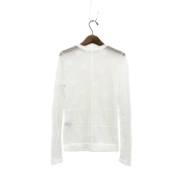 Mame Kurogouchi マメクロゴウチ Frosted Glass Graphic Knitted Top シアーカットソー MM21SS-KN027