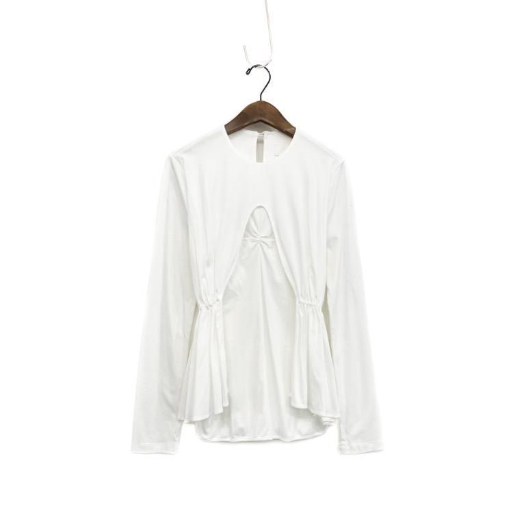 Mame Kurogouchi マメクロゴウチ Cotton Jersey Curtain Motif Top カットソー MM21SS-JS046 - 7YORKU ONLINE Mame Kurogouchi マメクロゴウチ Cotton Jersey Curtain Motif Top カットソー MM21SS-JS046 - 7YORKU ONLINE