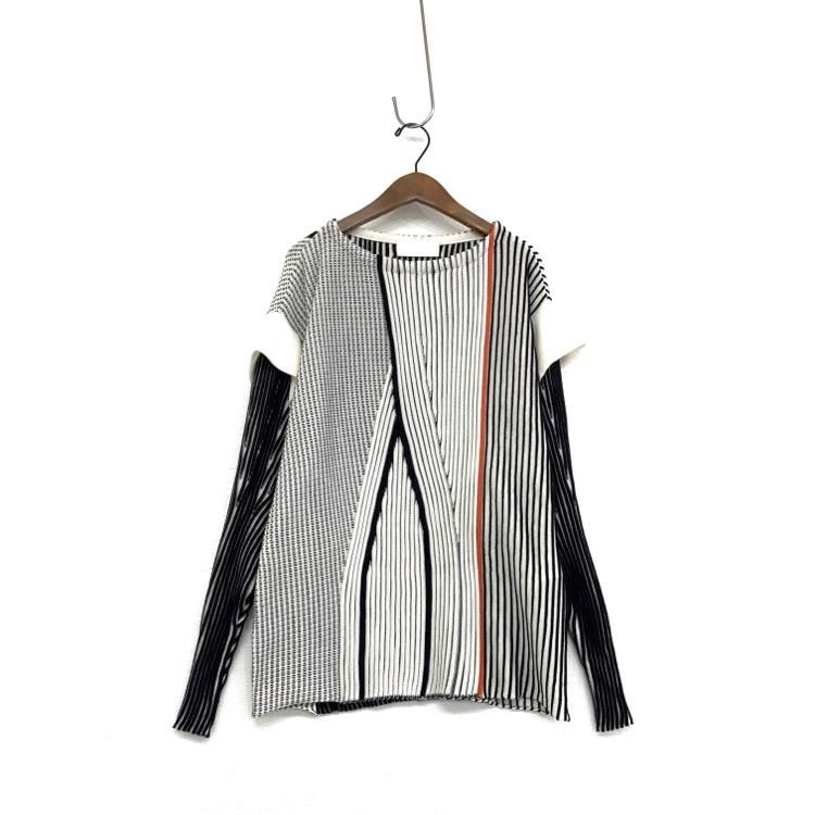 Mame Kurogouchi マメクロゴウチ 3D Stripe Knited Pullover ニット 