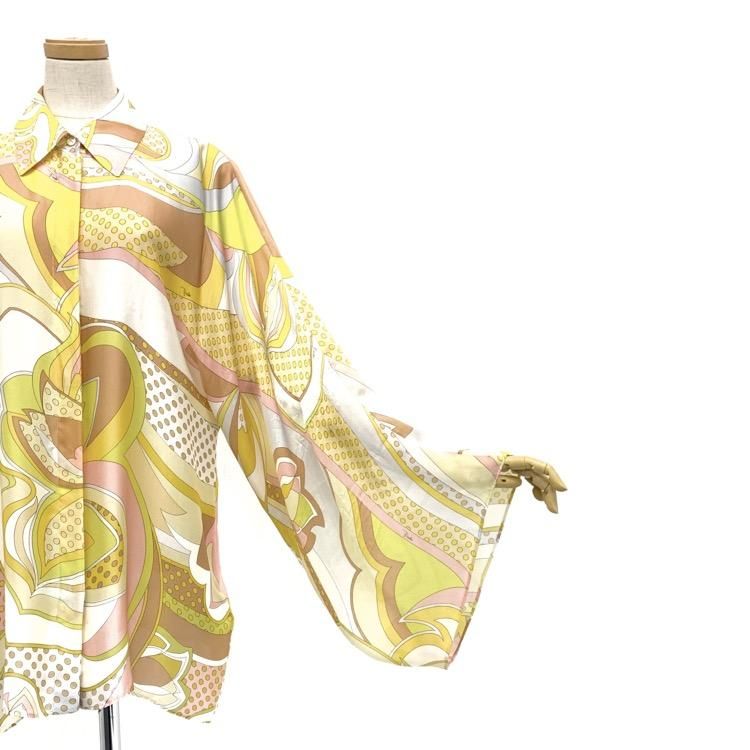 EMILIO PUCCI エミリオプッチ シルクプリントブラウス フレアスリーブ