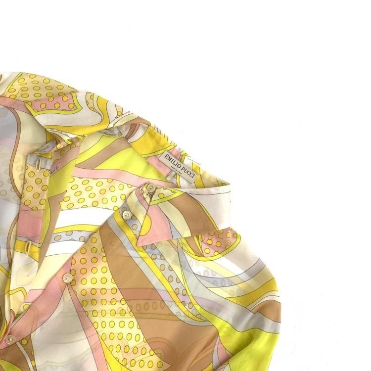 EMILIO PUCCI エミリオプッチ シルクプリントブラウス フレアスリーブ