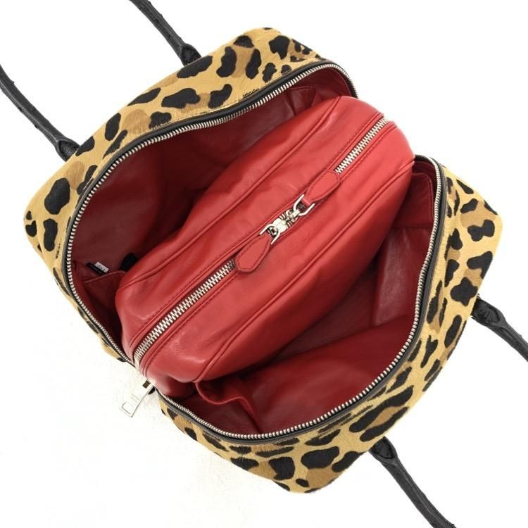 PRADA プラダ ハラコ×オーストリッチ ハンドバッグ ショルダー PRADA プラダ ハラコ×オーストリッチ ハンドバッグ ショルダー
