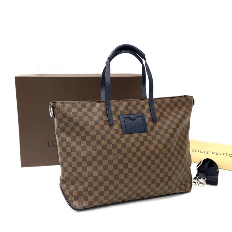 <img class='new_mark_img1' src='https://img.shop-pro.jp/img/new/icons11.gif' style='border:none;display:inline;margin:0px;padding:0px;width:auto;' />LOUIS VUITTON ルイ・ヴィトン カバ ダミエエベヌ トートバッグ ブルー N41242