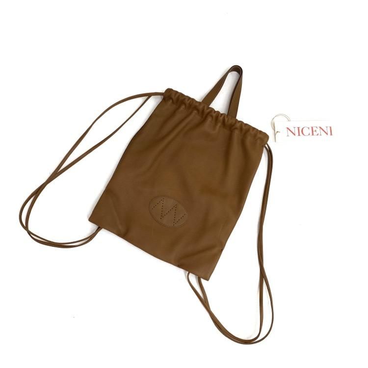 NICENESS ナイスネス ドローストリングバッグ ROGER グローブレザー