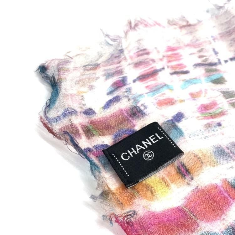 CHANEL シャネル カシミヤシルク ストール 大判ショール CHANEL シャネル カシミヤシルク ストール 大判ショール