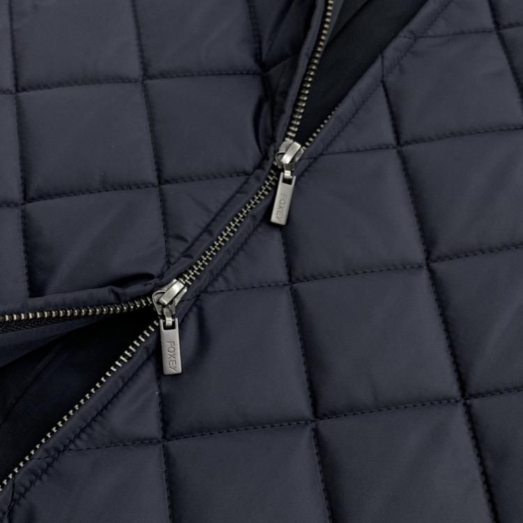 FOXEY NY COLLECTION コート マグダキルトコート 40 ネイビー ...