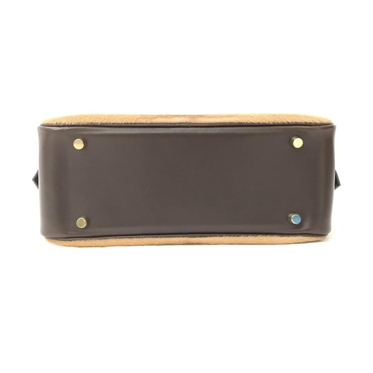 HERMES エルメス プリュム 28 ハンド バッグ ハラコ K□刻印 エベンヌ HERMES エルメス プリュム 28 ハンド バッグ ハラコ K□刻印 エベンヌ